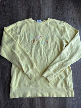 Happiness Project Yellow Crewneck Sweater